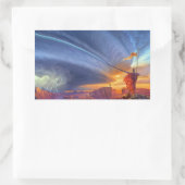 De manier waarop koning Hoesje Afbeelding is Rechthoekige Sticker (Tas)