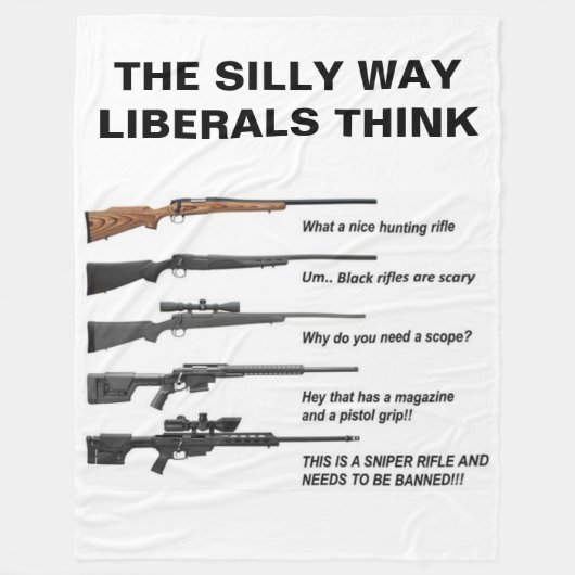 DE MANIER WAAROP LIBERALS DENKEN FLEECE DEKEN (Voorkant)