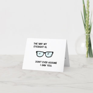 De manier waarop mijn zicht is bedankkaart