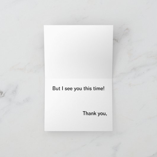 De manier waarop mijn zicht is bedankkaart (Binnen)