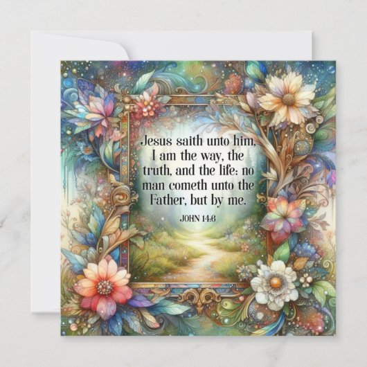 De manier waarop waarheid en leven Art Nouveau Flo Feestdagenkaart (Voorkant)