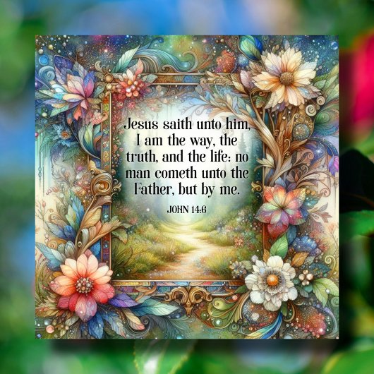 De manier waarop waarheid en leven Art Nouveau Flo Feestdagenkaart