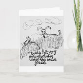 De Mannelijke Blik Graze Pun Valentijns Groet Kaart (Voorkant)