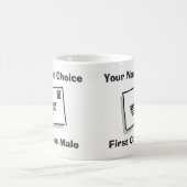 De Mannelijke eerste Klasse met Naam. Postman Koffiemok (Center)