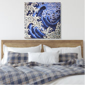 De mannelijke golf. Katsushika Hokusai Canvas Afdruk (Insitu (Slaapkamer))