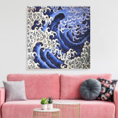 De mannelijke golf. Katsushika Hokusai Canvas Afdruk (Insitu (Woonkamer))