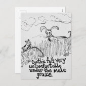 De mannelijke Graze Pun Groet Feestdagenkaart (Voorkant / Achterkant)