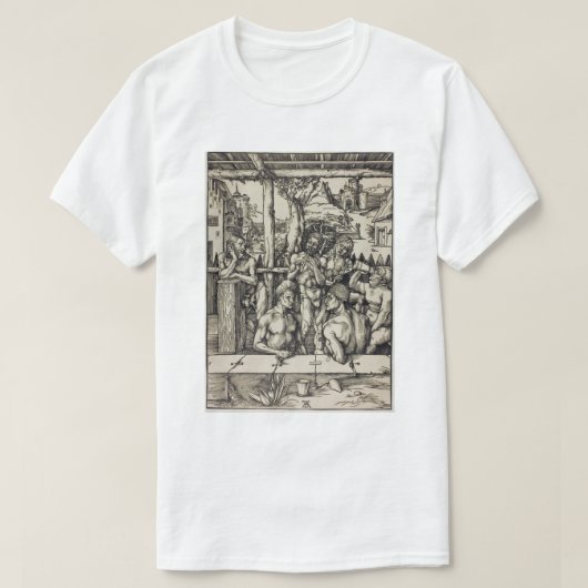 De Mannen Bath van Albrecht Durer T-shirt (Design voorkant)