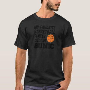 De Mannen favoriete Basketbalspeler roept me Bunic T-shirt