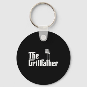 De Mannen Grillfather Funny BBQ Grill Chef Sleutelhanger
