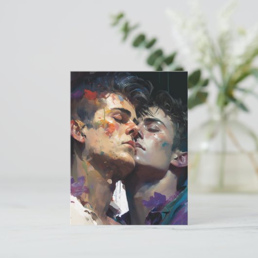 De Mannen in Liefde Briefkaart (Staand voorkant)