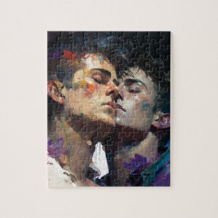 De Mannen in Love Jigzaag Puzzle Legpuzzel