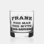 De mannen mythische legende gepersonaliseerd whisk whisky glas (Achterkant)