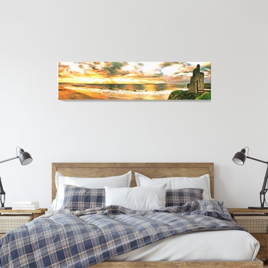 De Mannen strand, Ballybunion. Canvas Afdruk (Insitu (Slaapkamer))