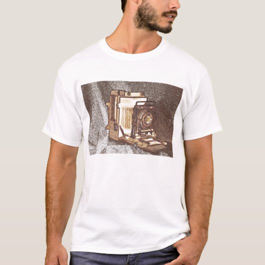 De Mannen T-Shirt van de Camera van de Pers (Voorkant)