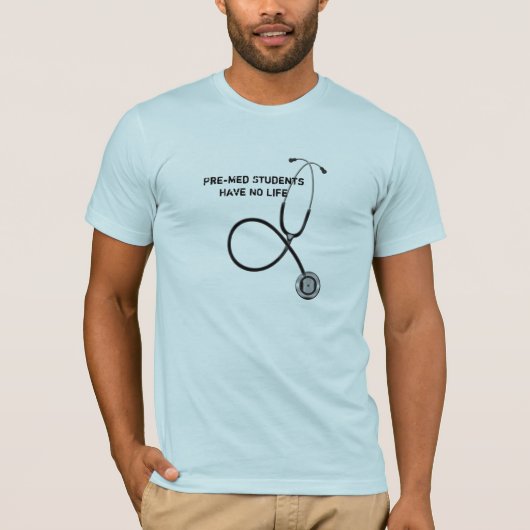 De Mannen T-Shirt van de Stethoscoop van de Vooraf (Voorkant)
