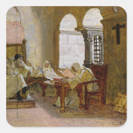 De Mannen van de Heilige Kantoor Vierkante Sticker (Voorkant)