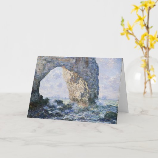 De Manneporte door Claude Monet Kaart (Gele Bloem)