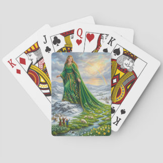 De mantel van Brigid (Lente brengen) Pokerkaarten