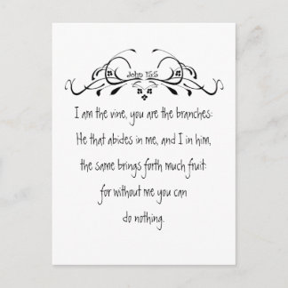 De Manuscript, John 5:15 ik ben de Wijn Briefkaart