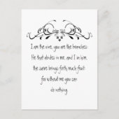 De Manuscript, John 5:15 ik ben de Wijn Briefkaart (Voorkant)