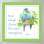 De Manuscript, psalm 17:8 onder Uw Wing Poster (Voorkant)