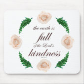 De Manuscript, Psalm 33, Witte Rozen & Groene Tak Muismat (Voorkant)