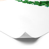 De Manuscript, Psalm 33, Witte Rozen & Groene Tak Poster (Hoek)