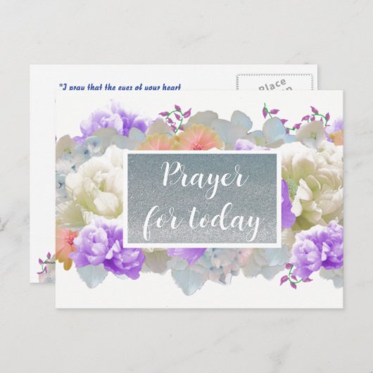 De Manuscript van het gebed voor het Briefkaart va (Voorkant / Achterkant)