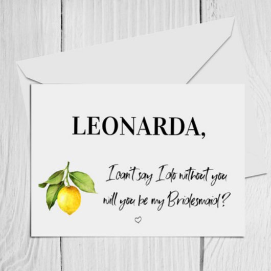 De Manuscript zal u mijn kaart Bridesmaid zijn