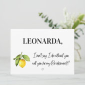 De Manuscript zal u mijn kaart Bridesmaid zijn (Staand voorkant)