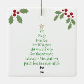 De Manuscripten van de Boom van Kerstmis Verse (Jo Keramisch Ornament (Achterkant)