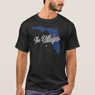 De map Villages Florida FL T-shirt