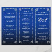 De map Weddenprogramma Royal Blue (Voorkant)