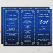 De map Weddenprogramma Royal Blue (Voorkant / Achterkant)
