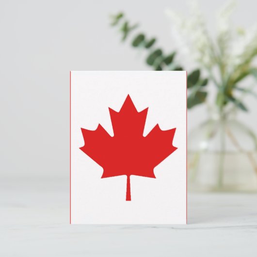 De Maple Leaf-vlag van Canada Briefkaart (Staand voorkant)