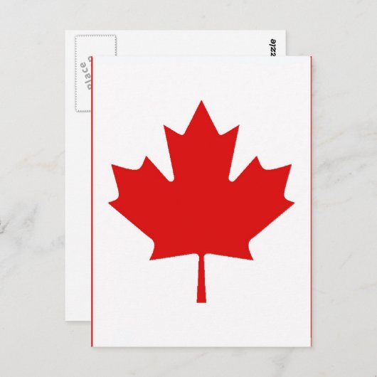 De Maple Leaf-vlag van Canada Briefkaart (Voorkant / Achterkant)