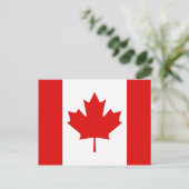 De Maple Leaf-vlag van Canada Briefkaart (Staand voorkant)