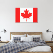 De Maple Leaf-vlag van Canada Canvas Afdruk (Insitu (Slaapkamer))