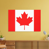 De Maple Leaf-vlag van Canada Canvas Afdruk (Insitu (Woonkamer))