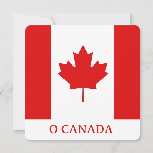 De Maple Leaf-vlag van Canada Feestdagenkaart (Voorkant)