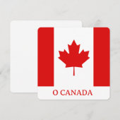 De Maple Leaf-vlag van Canada Feestdagenkaart (Voorkant / Achterkant)