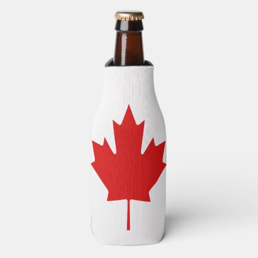 De Maple Leaf-vlag van Canada Flesjeskoeler (Fles Voorkant)