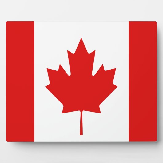De Maple Leaf-vlag van Canada Fotoplaat (Voorkant)
