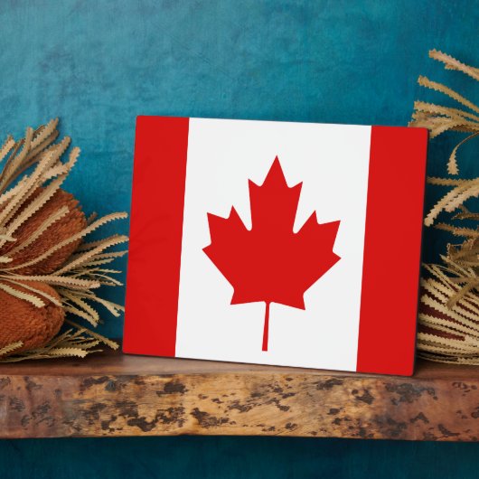 De Maple Leaf-vlag van Canada Fotoplaat (Zijkant)