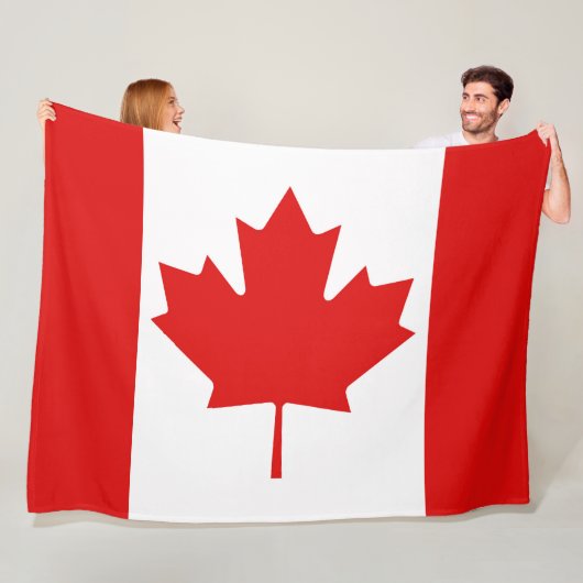 De Maple Leaf vlag van Canada groot Fleece Deken (In situ)