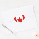 De Maple Leaf-vlag van Canada Hart Sticker (Envelop)