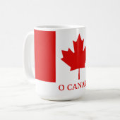 De Maple Leaf-vlag van Canada Koffiemok (Voorkant links)