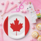 De Maple Leaf-vlag van Canada Papieren Bordje (Feest)