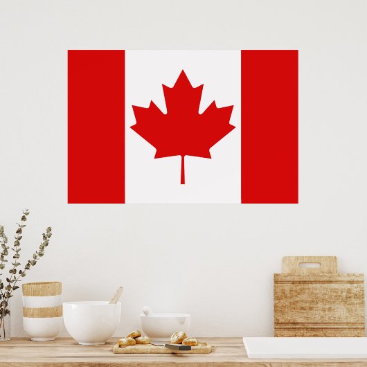 De Maple Leaf-vlag van Canada Poster (Keuken)
